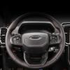 Imitation Carbon Fiber Steering Wheel Trim for Ford Everest Ranger XL XLT XLS Sport Lariat Wildtrak 2023-2025 Car Stickers