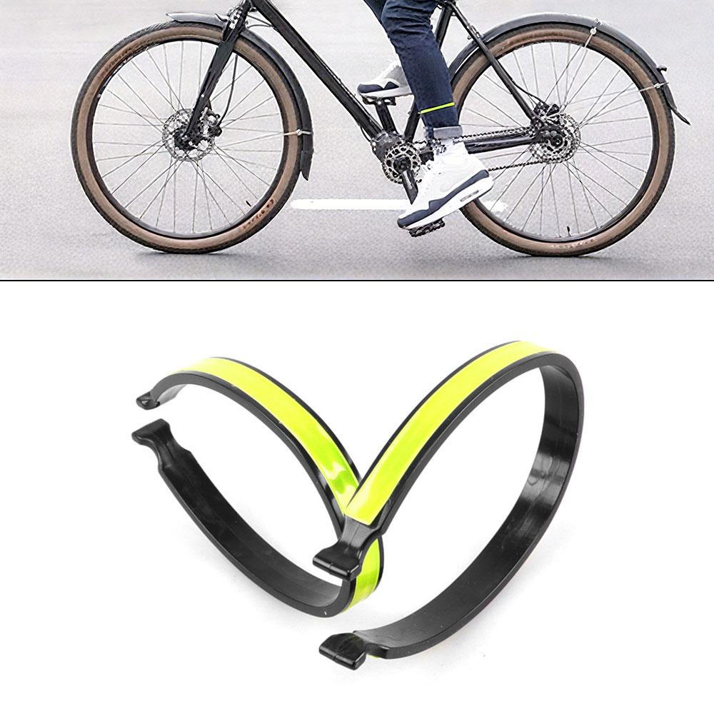 2pcs Cycling Reflective Trousers Bands Clips Strap Bicycle Ankle Leg Bind Bandage Trousers Pant Bands Clips Strap Windproof Clip