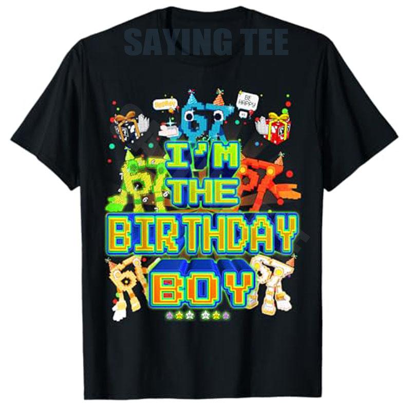 Lustig Ich bin der Geburtstag Junge 67 Sechs Sieben Gehirnfäule für Jungen T-Shirt Bruh Geburtstag Junge SAB Fan Scherzartikel T-Shirts Y2k Humor Süße Kleidung
