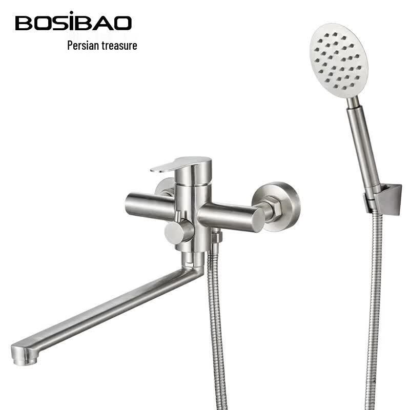 BOSIBAO 304 Stainless Steel Wall-Mounted Shower Faucet, Model 9044-1
