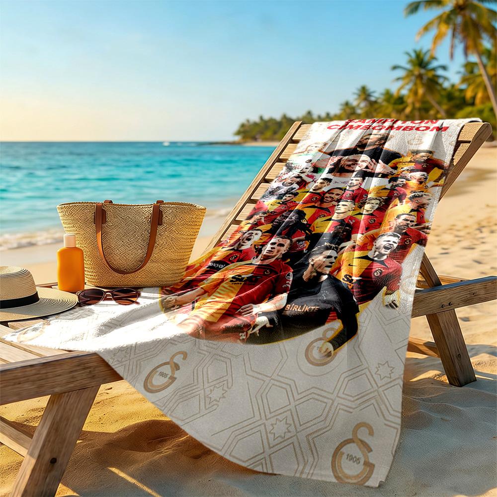 Galatasaray Beach Towel Super Soft Microfiber Quickdry Fabric Comfortable Lightweight Perfect for Traveling Yoga Camping and Swimming