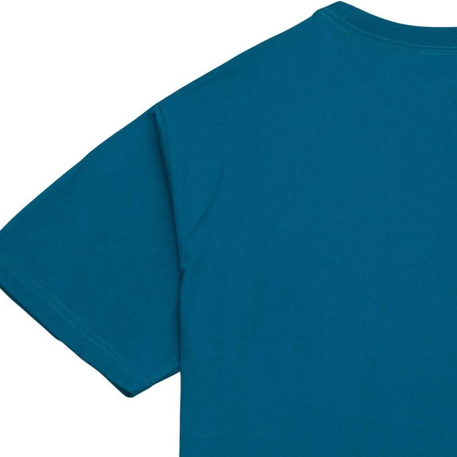 Mitchell Ness T-Shirts Men's Blue Crew Neck Moderate Straight Fit TCRW6277-JJAYYPPPTEAL