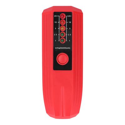 EMF Meter Magnetic Field Detector Electromagnetic Radiation Tester with 5 LED Indicator Red
