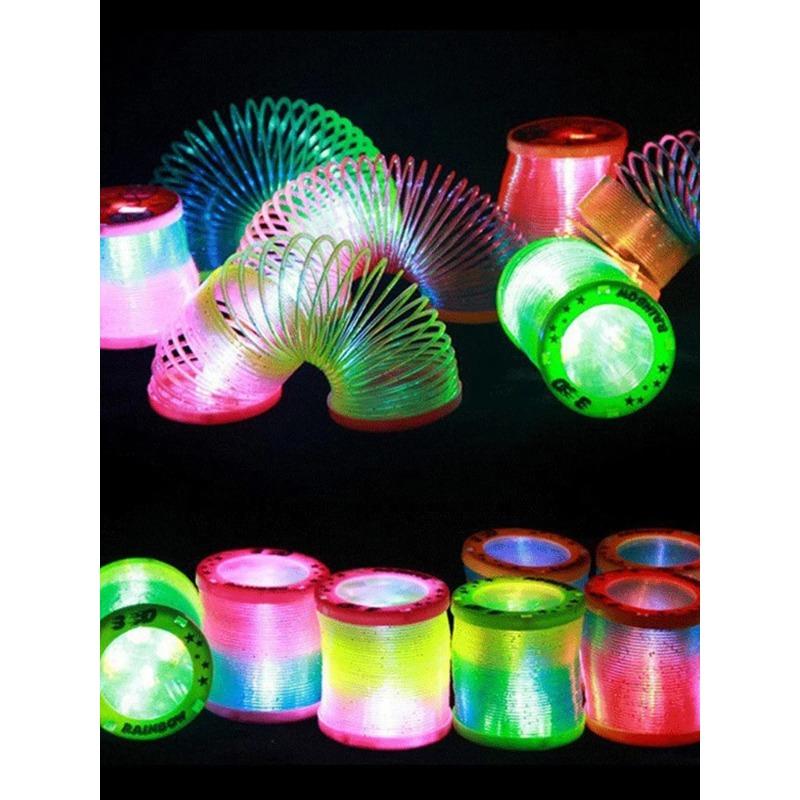 5 PCS Spirale Spiel Regenbogen Verrückte Frühling Antistress glanz Slinky Spielzeug für Kinder Lustige Outdoor Kinder Party Favors