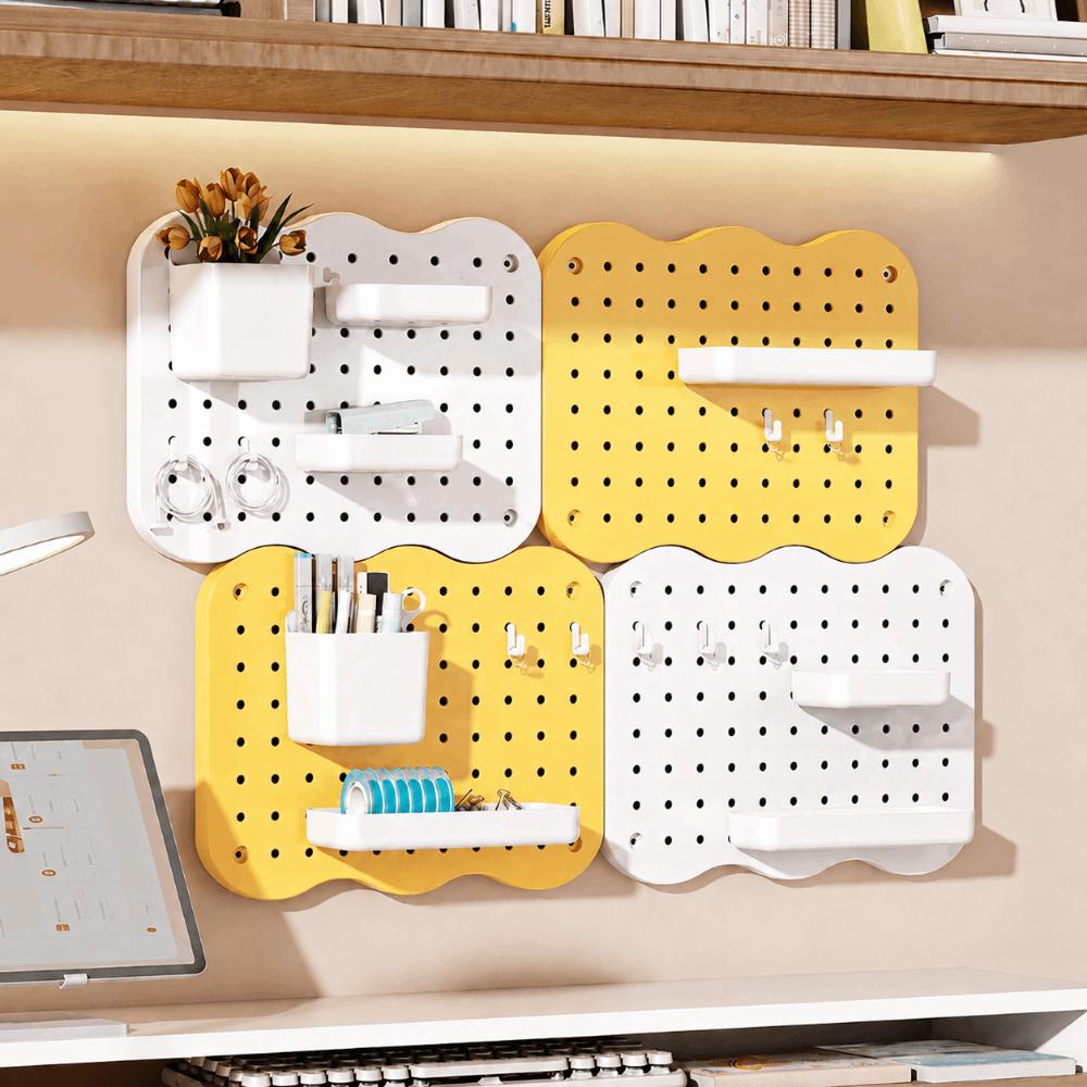Storage Solution Wall Mount Pegboard Wall Organizer Office Storage Rack Desk Storage Board Office