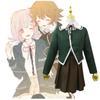 Danganronpa Chihiro Fujisaki Cosplay Kostým JK Uniforma Oblek Dlouhý Rukáv Hnědá Skládaná Sukně Set Dámský Halloweenský Kostým Outfit