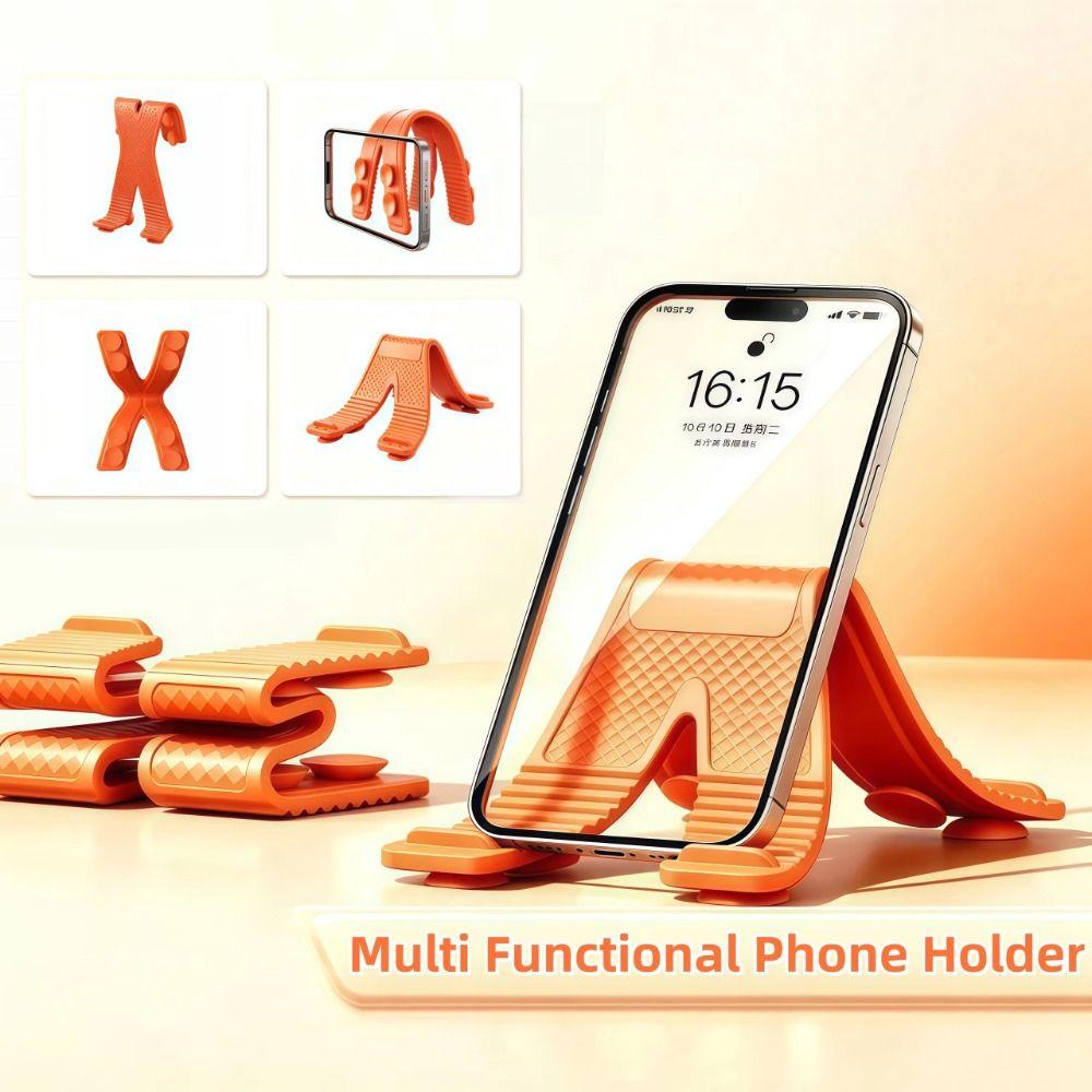 Foldable X‑Shaped Phone Holder Anti-slip Silicone Mobile Phone Bracket Car Dashboard