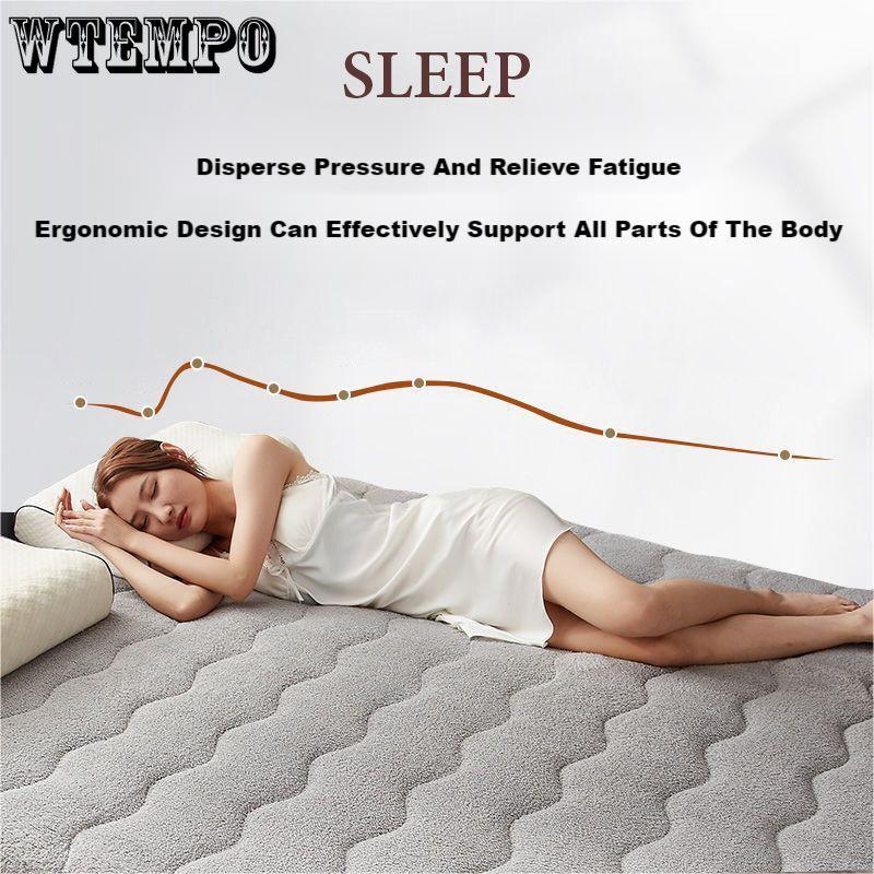 Warm Lamb Fleece Mattress Upholstered Home Bed Mattress Warm Winter Student Dormitory Single Thickened Mattress Soft Quilt Mats