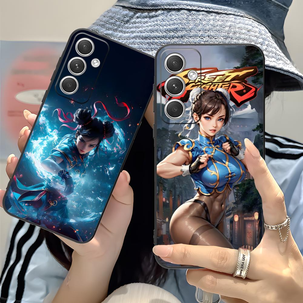 Street Fighter Chunli Phone Case for Samsung Galaxy S26 S25 S24 S23 S22 S21 S20 Note20 Plus FE Ultra Colorful Cover Pretty Cover