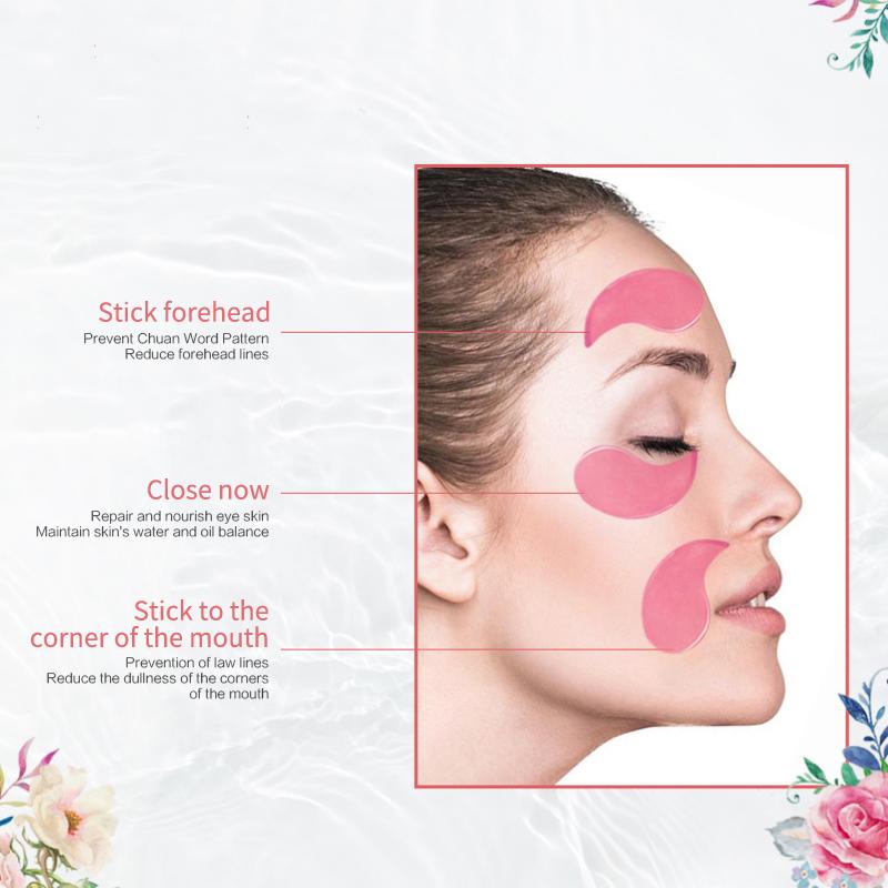 Gold Feuchtigkeitsspendende Augenmaske Patch 60 Stück = 30 Paar Kristallkollagen Anti-Falten Anti-Aging Entfernen Sie Augenringe Augen-Hautpflegemaske