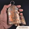 Handmade Decorative Bells Set of 3 | Artisan Brass Finished Iron for Festive Home Décor and Holiday Wreath Making | Unique Traditional Accents