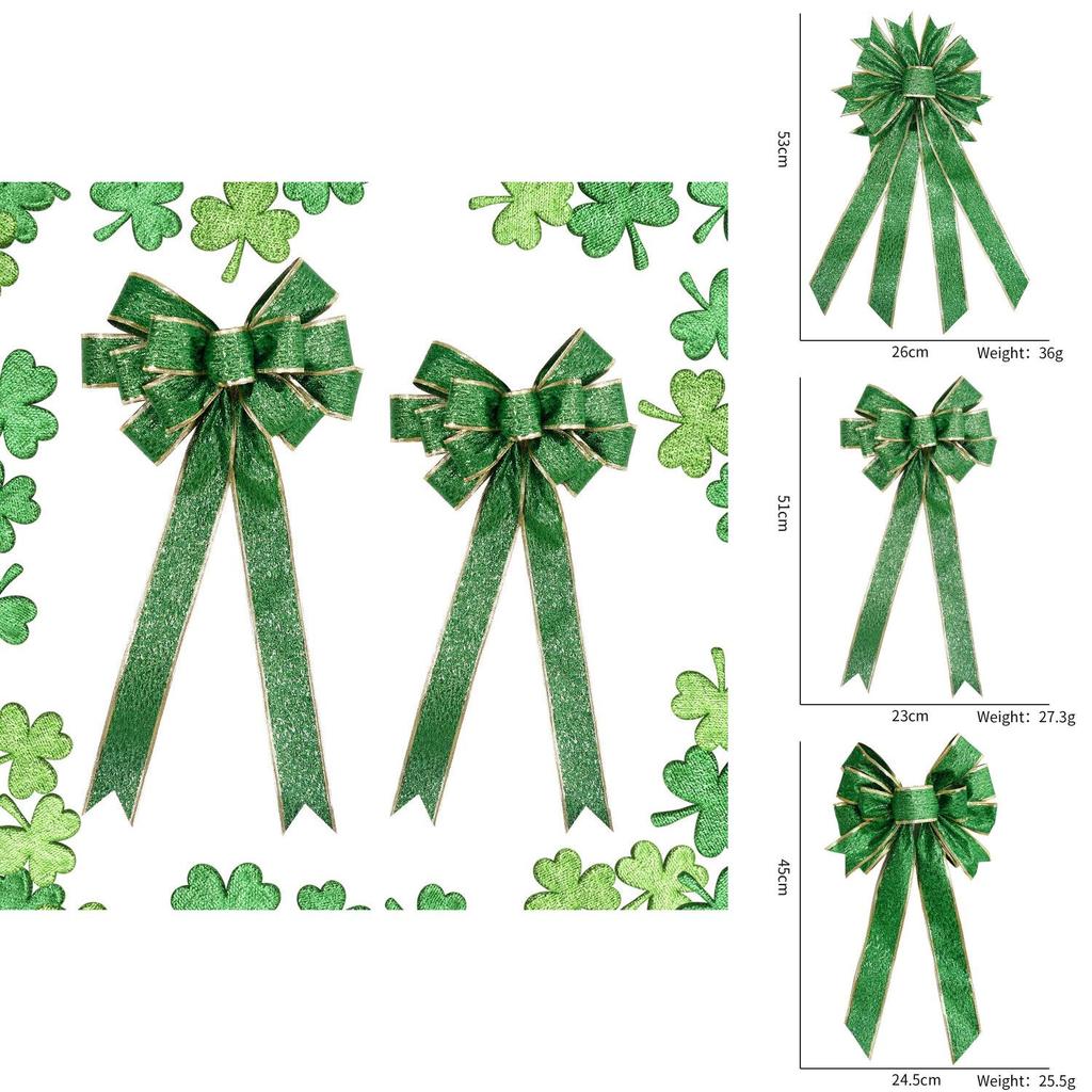 Vibrant St. Patrick's Day Green Bow Ideal For Irish Themed Party Decor And Setup