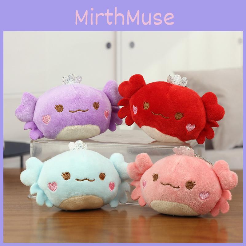 Soft And Colorful Plush Crab Doll Keychain Perfect For Bags And Accessories