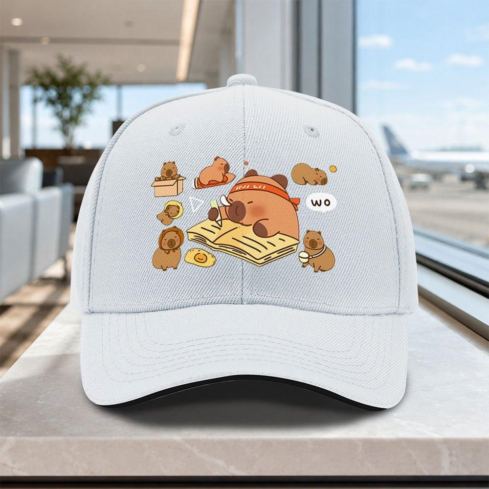 Capybara Print Adjustable Baseball Cap Lightweight Unisex Hat For Outdoor Weddings Parties Gifts