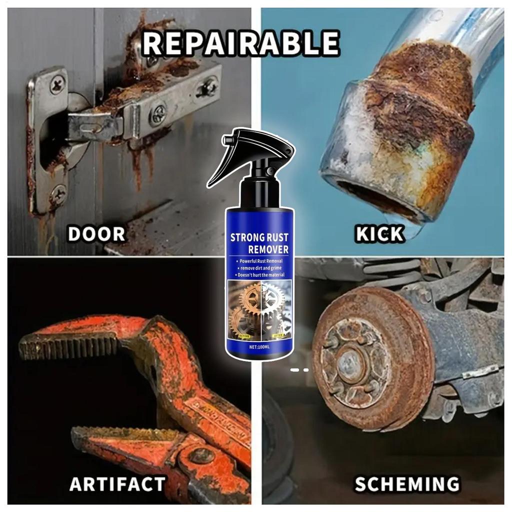 Metal Rust Remover 100ml Fast Acting Derusting Agent Rust Converter Spray for Vehicles SUVs Trucks RVs Sedans Pickups