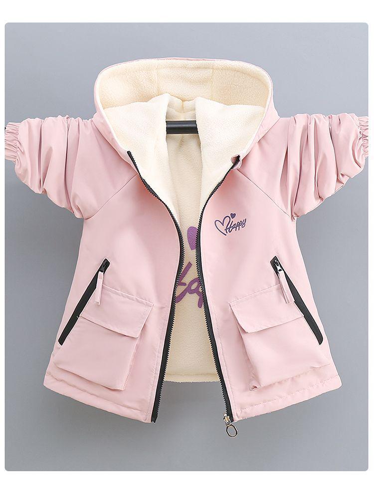 Girls' Double-Sided Fleece Jacket for Spring & Autumn 2025 - New Loose Children’s Windbreaker