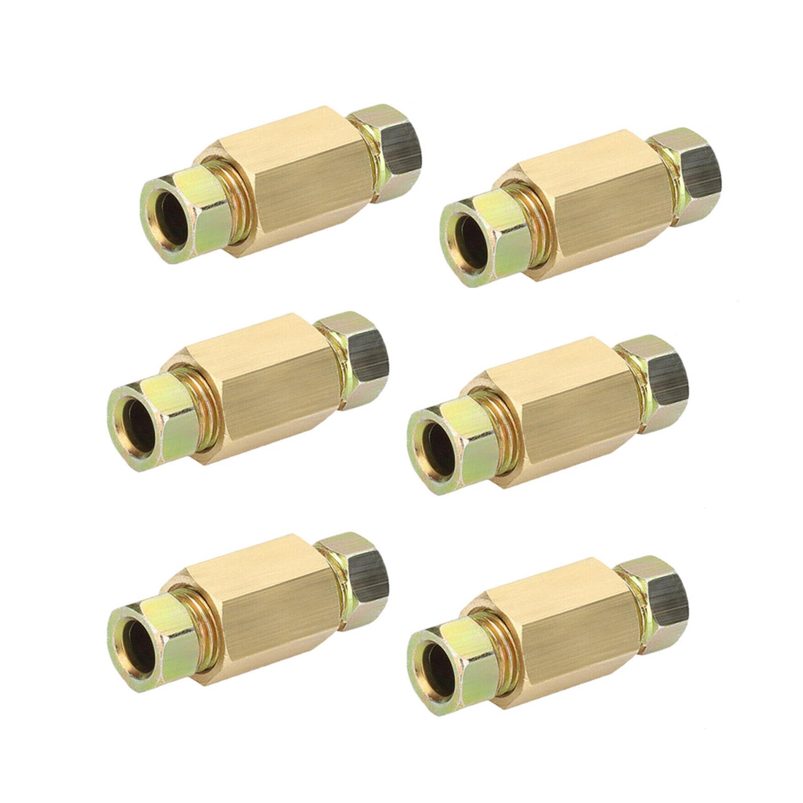 

6 шт. медных фитингов тормозной трубки 3/8 дюйма-24 с резьбой, фитинги тормозной магистрали для трубки 3/16 дюйма