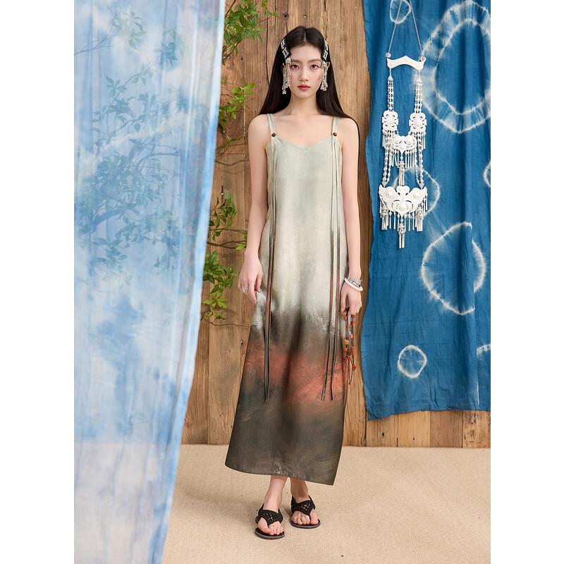 

Платье-майка Саньцай в новом китайском стиле с градиентной окраской S