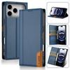 iPhone 17 Pro Max Anti-Theft Magnetic Flip Wallet Case with Card Slot and Stand