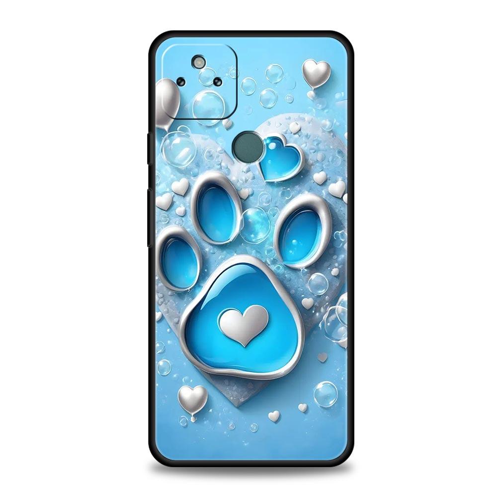 Og Pfotenabdruck Ästhetik Handyhülle Cover für Google Pixel 10 9 8 7 6 9A 8A 7A 6A Pro Stoßfest Weiches TPU 9 Pro XL Hülle Capas