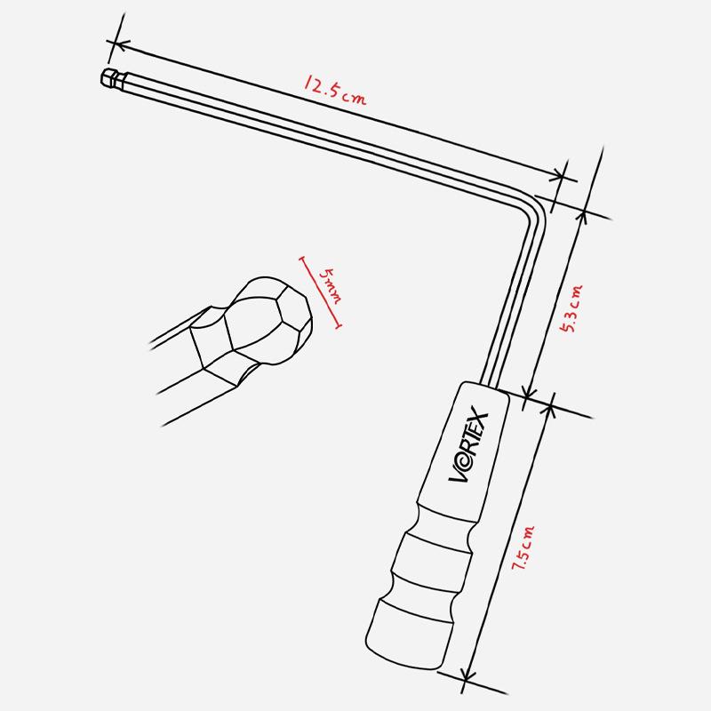 For 5mm Wrench Vortex Hex Martin Guitar Neck Adjustment