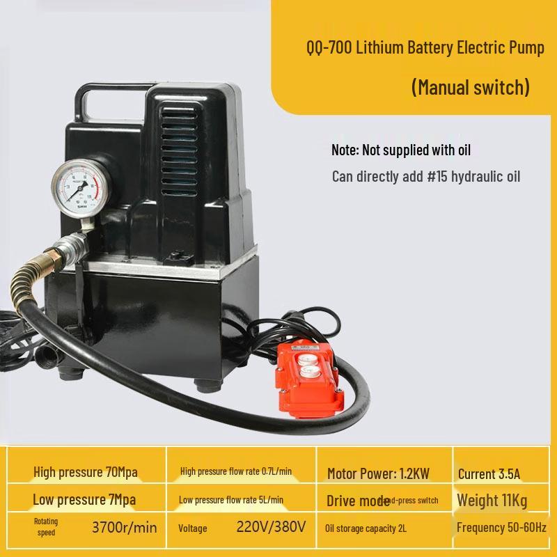 

MENCCINO Ultra-High Pressure Electric Foot-Operated Hydraulic Pump CN plug (adapter included)