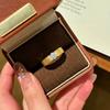 Fashion Moissanite Engagement Gold Wire-cut Ring For Women Men Classic Wedding Band 925 Silver Jewelry
