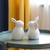 Kawaii Hare Ceramics Rabbit Figurines Nordic Style Hand Painting Embryo Easter Bunny Egg DIY Animal Ornament Room Decoration