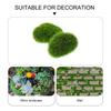 4Pcs Artificial Moss Stones Lifelike Faux Moss Decorative Rocks for Micro Landscape Bonsai Garden Decor Rocks Decorative