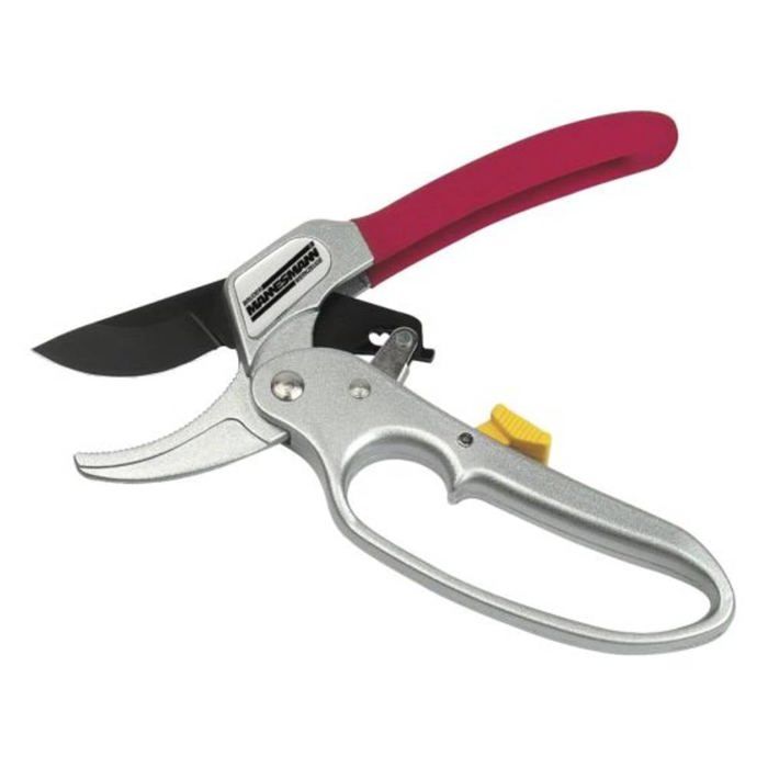 Sécateur à cliquet - MANNESMANN - M63210 - Lame en acier trempé - Poignée ergonomique - Système à cliquet