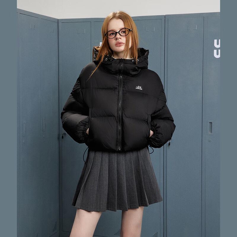 UNIFREE Short Hooded White Duck Down Jacket