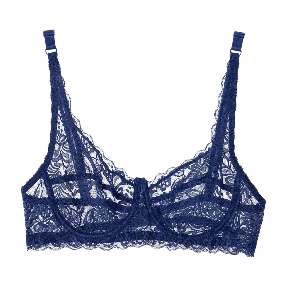 Mesh Transparent Push Up Bra Hollow Out Lace Underwear Lingerie Lace Bra Daily Wear