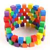 20pcs 2cm Multiple Colors Wooden Cube Building Blocks Mathematics Geometric Space Cube Teaching Aids Creativity Imagination JXB