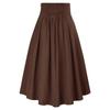 Womens Maxi Skirt Drawstring High Waisted Summer Long Skirts Lightweight Tiered Flowy Floral Pleated Skirts