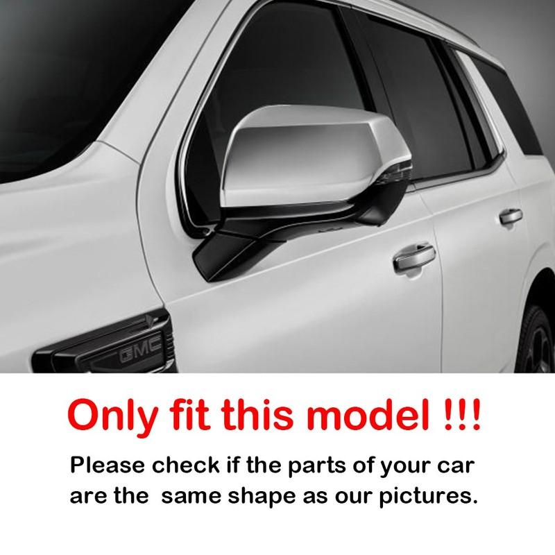 For Chevy GMC Yukon     2024 2025 Car Replacement Rearview Side Mirror Cover Wing Cap Exterior Door Shell Trim
