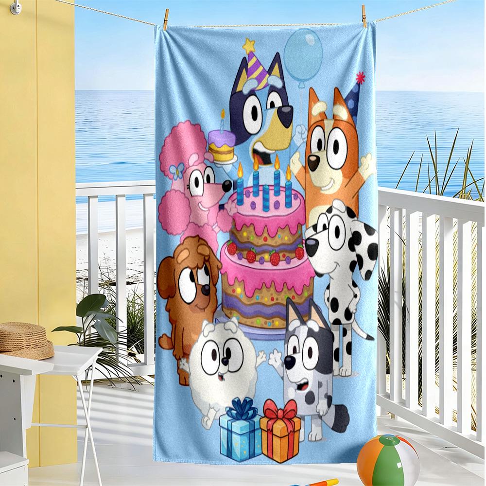 Happy Birthday Celebration! Beach Towel Soft Durable Quick-Dry Comfortable Lightweight
