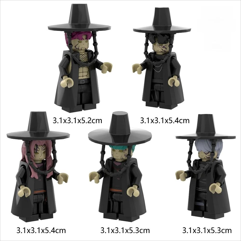 KPOP Dämonenjäger Cartoon Puppe Bausteine Kawaii Mini Actionfigur Kopf Montage Spielzeug Kinderspielzeug Geschenk