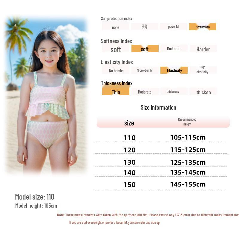 Set Costum de Baie din Trei Piese Sirena pentru Copii - Costum de Spectacol Bikini Printesa