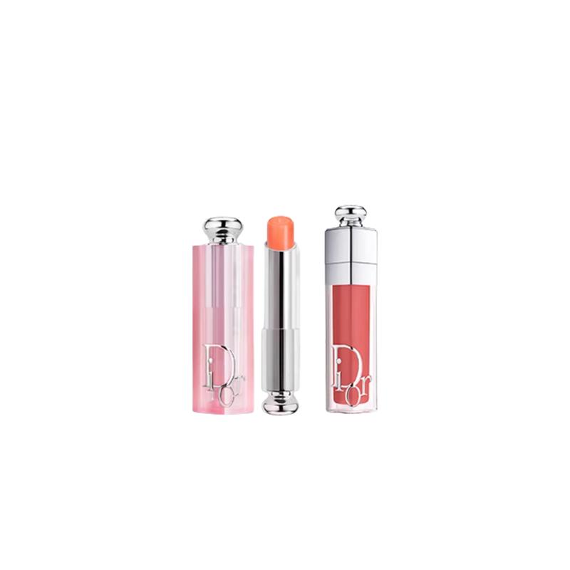 DIOR Accessory Two-piece set: Charming Lip Balm #004 3.2g + Lip Plumping Gloss #018 6ml