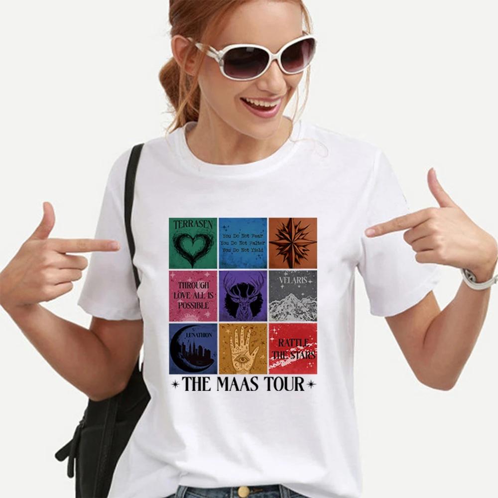 Sarah J Maas Eras Tour Shirt The Maas Tour Tee Crescent City Tshirt Womens Graphic T Shirts Throne of Glass Merch SJM Fans Gift