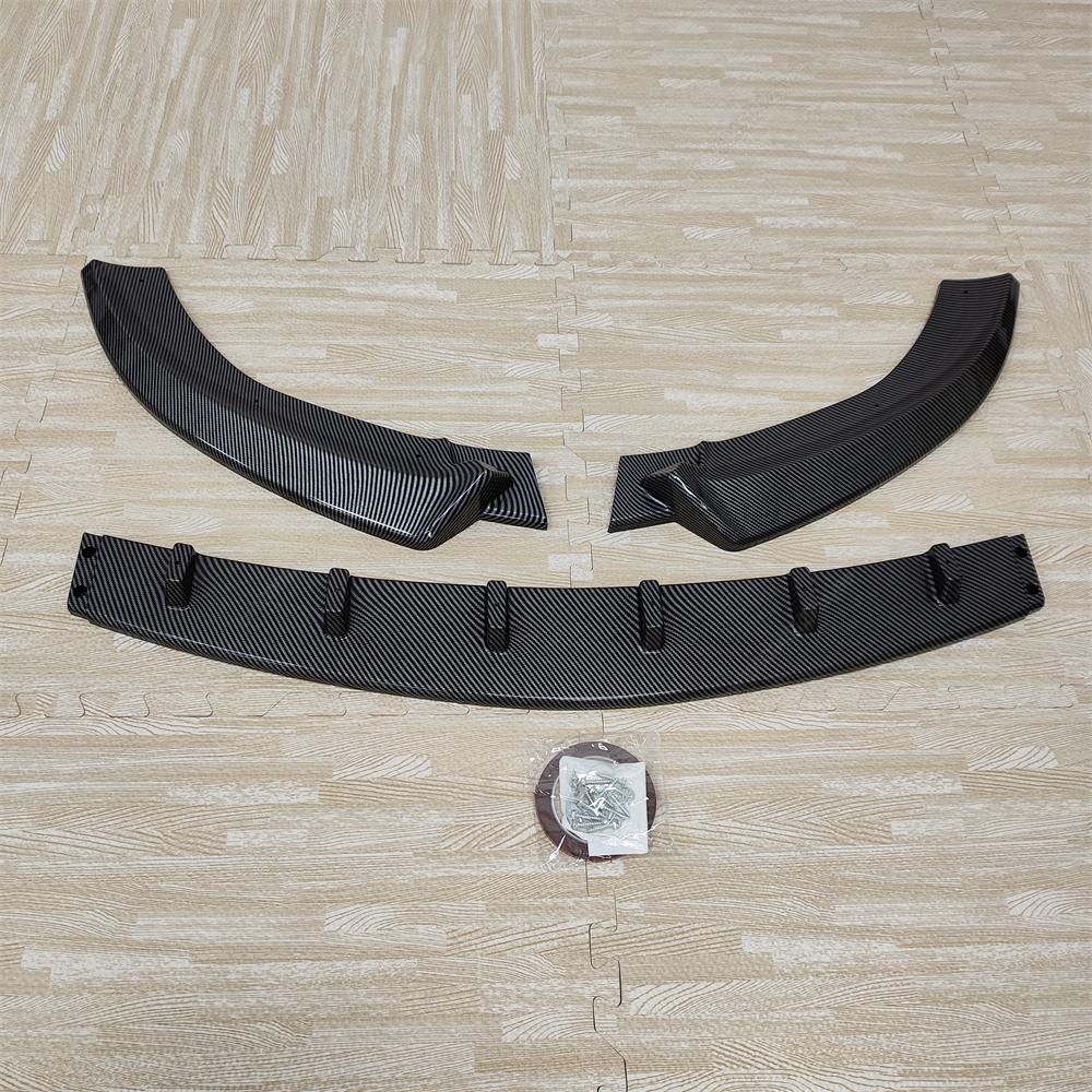 3Pcs Car Front Bumper Lip Spoiler Splitter Diffuser For Mercedes Benz E Class W213 E63 AMG 2016-2020 Bodykit Tuning Gloss Blcak