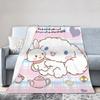 Cinnamoroll Decken Cartoon Flanell Großartige Atmungsaktive Überwurfdecken für Bett Sofa Dekoration