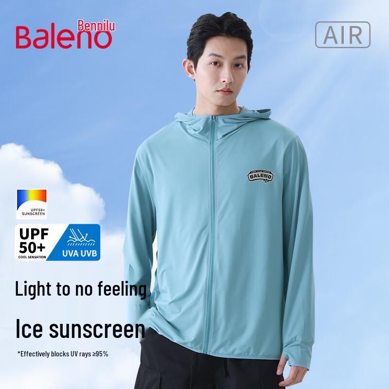 Baleno Men s Outdoor UV Protection Ice Silk Sunscreen Hoodie M