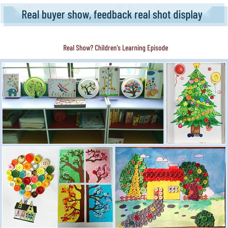 Available Now! Mixed Color Round Resin Buttons for DIY Crafts – Ideal for Handmade Button Art and Floral Designs.