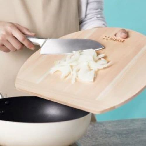 Advance Door HANAKO Shimanto Hinoki D-Shaped 9mm Cutting Board