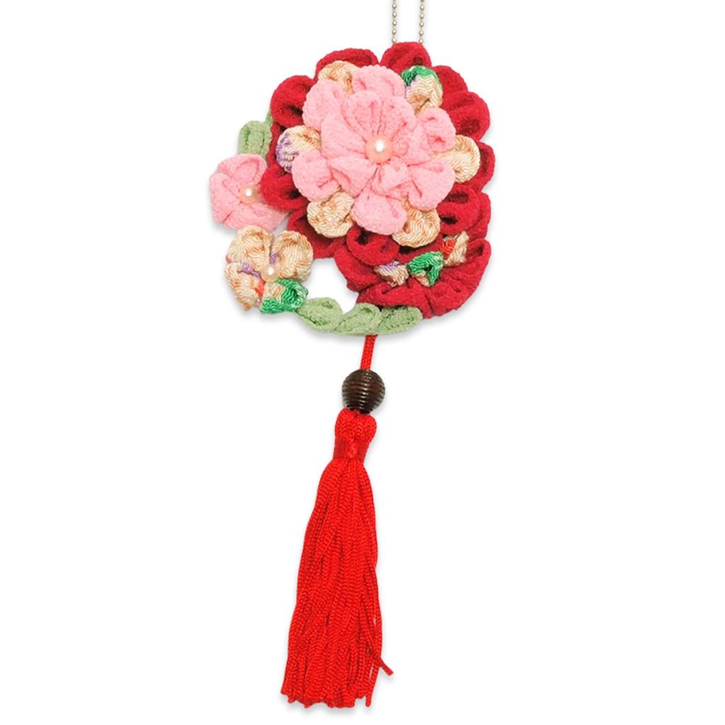 Koyama Tsumami Zaiku Handmade Flower Kimono Japanese Kimono Japanese Hanging Doll Craft Craft 5004001 Kit, Charm, Peony, Chirimen, Fabric, Sewing,