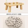 Japanese Burnt Paulownia Minimalist Tatami Stand Solid Wood Bay Window Desk Handcrafted Window-Side Table