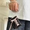 Silk Ribbon Balletcore Three Fold Wallet Korean Style Crossover Strappy Card Bag  Girls