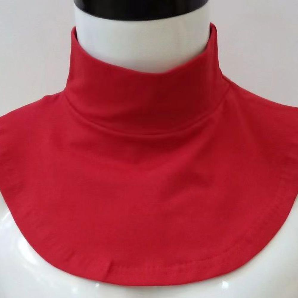 Cuello alto de mujer con cuello falso para camisa Algodón para mujer Cuello falso Color sólido Cubrecuello Blusa Cuellos desmontables