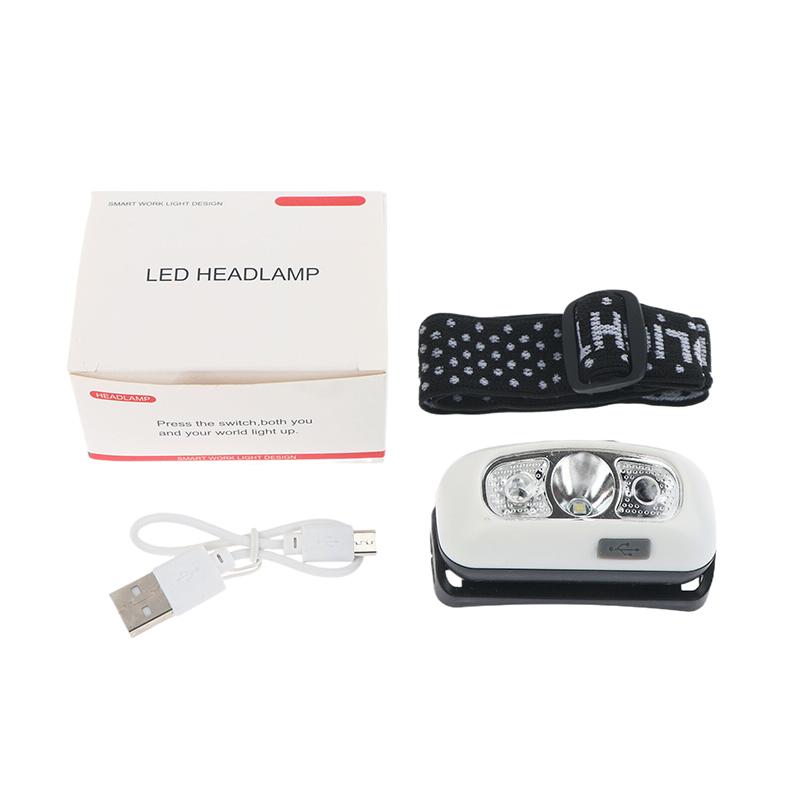 USB Rechargeable Waterproof Headlamp Motion Sensor Bright LED Running Fishing Flash Head Lamp Headlight Infrared Sensor Light